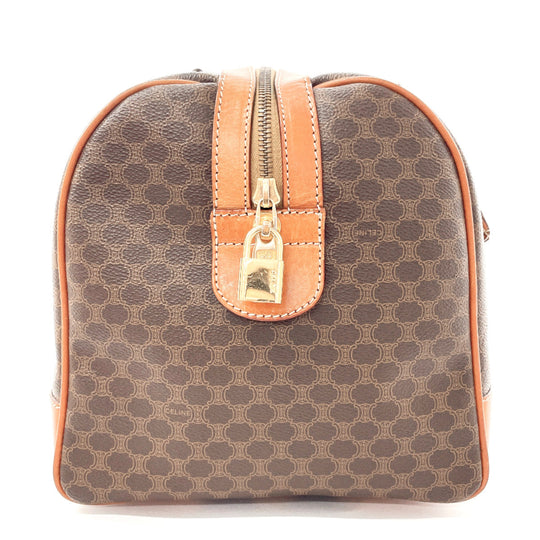 CELINE Boston Duffel bag JMB12 PVC, Leather Brown Macadam unisex Used Authentic