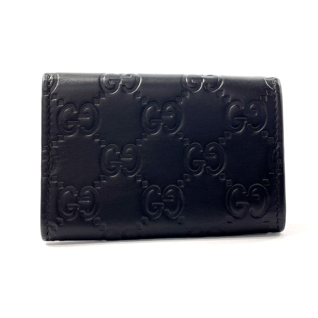 GUCCI Key case Key holder  138093 Sima leather black six hooks mens Used Authentic