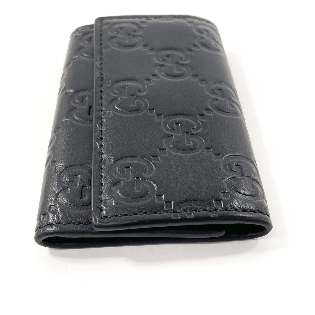 GUCCI Key case Key holder  138093 Sima leather black six hooks mens Used Authentic
