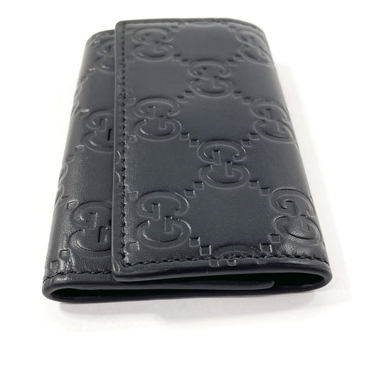 GUCCI Key case Key holder  138093 Sima leather black six hooks mens Used Authentic