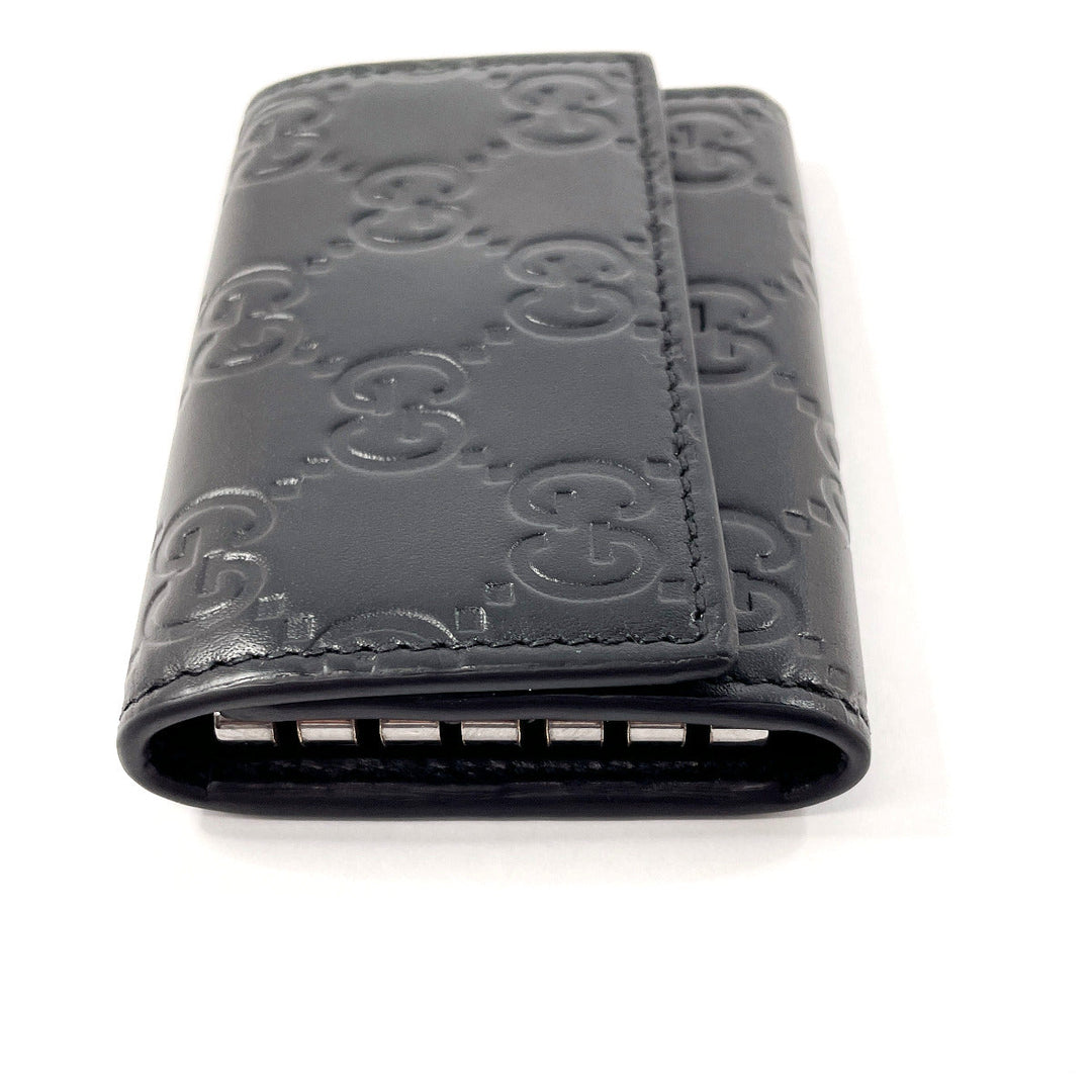 GUCCI Key case Key holder  138093 Sima leather black six hooks mens Used Authentic