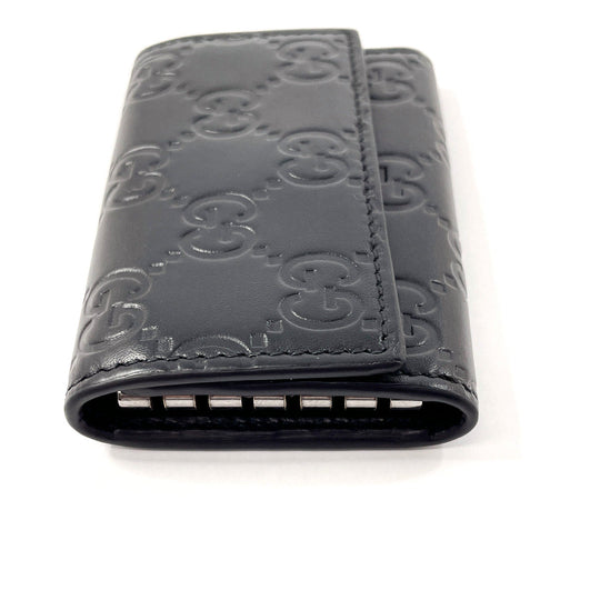 GUCCI Key case Key holder  138093 Sima leather black six hooks mens Used Authentic