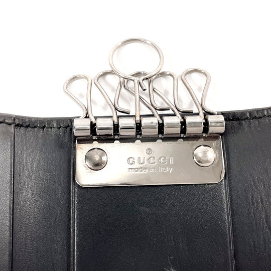 GUCCI Key case Key holder  138093 Sima leather black six hooks mens Used Authentic