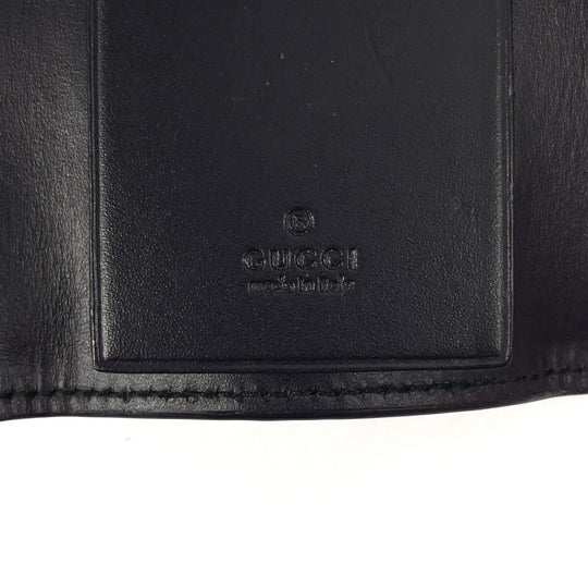 GUCCI Key case Key holder  138093 Sima leather black six hooks mens Used Authentic