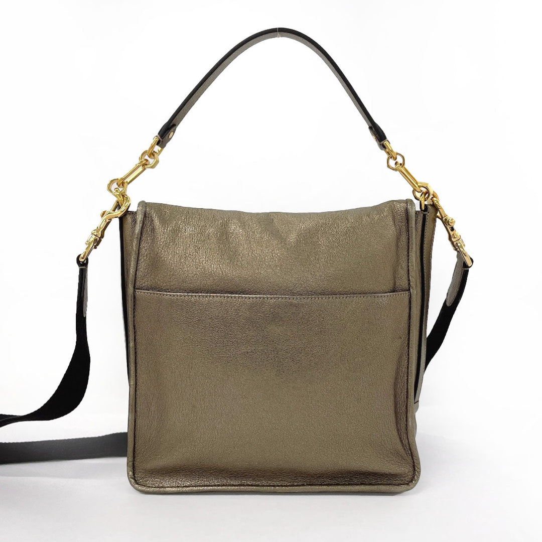LOEWE Shoulder Bag leather gold 2WAY Maia Anagram