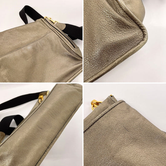 LOEWE Shoulder Bag leather gold 2WAY Maia Anagram