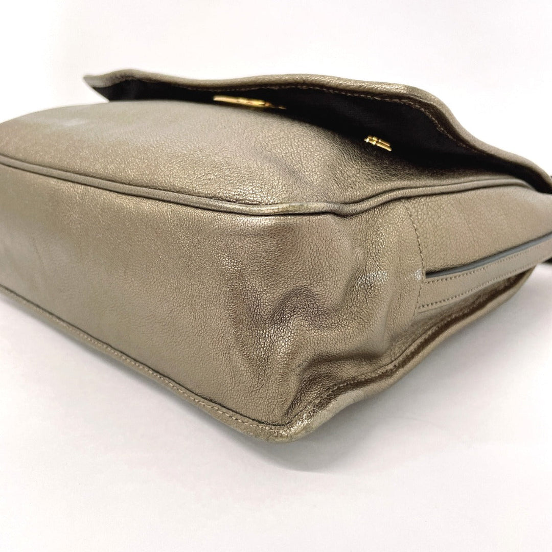 LOEWE Shoulder Bag leather gold 2WAY Maia Anagram