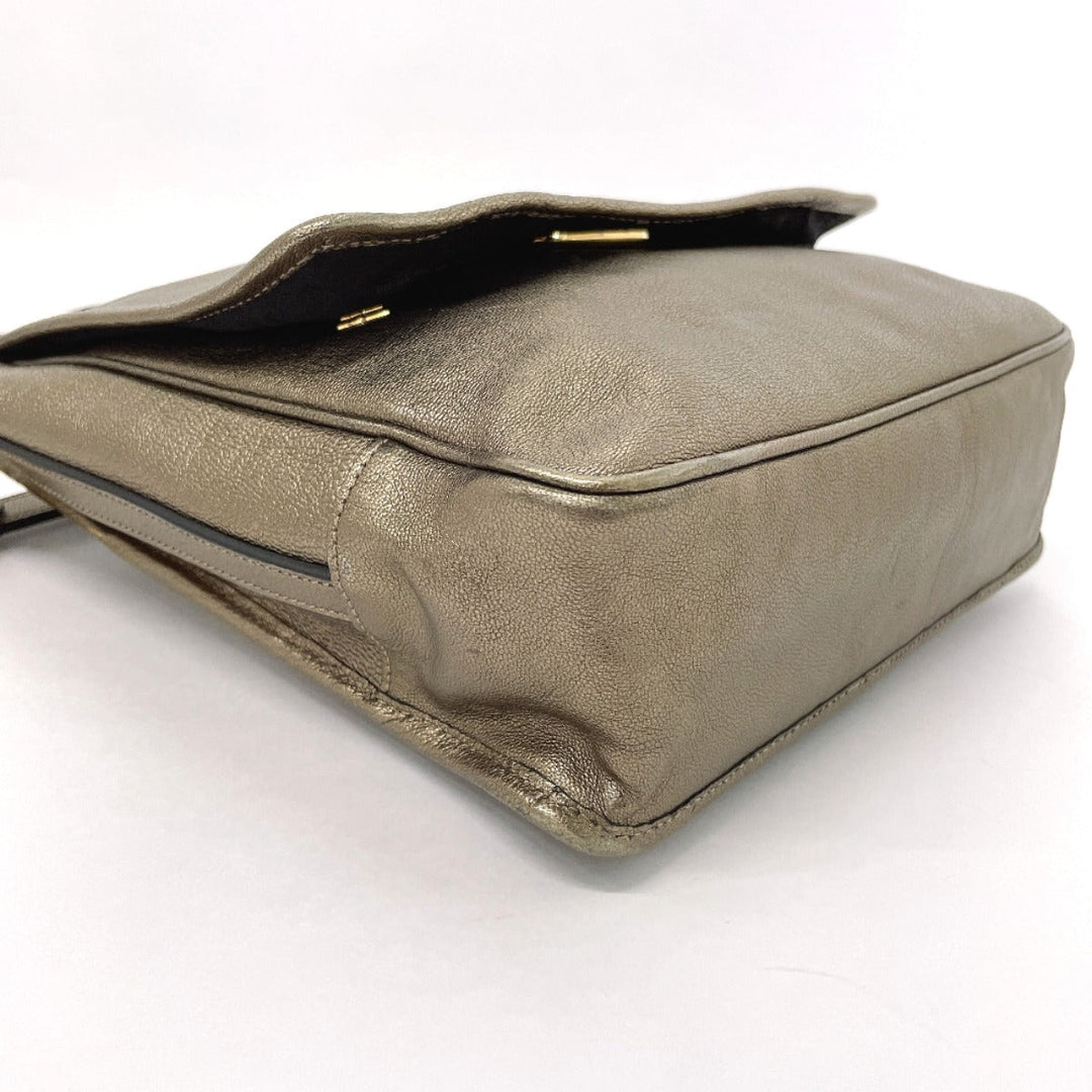 LOEWE Shoulder Bag leather gold 2WAY Maia Anagram