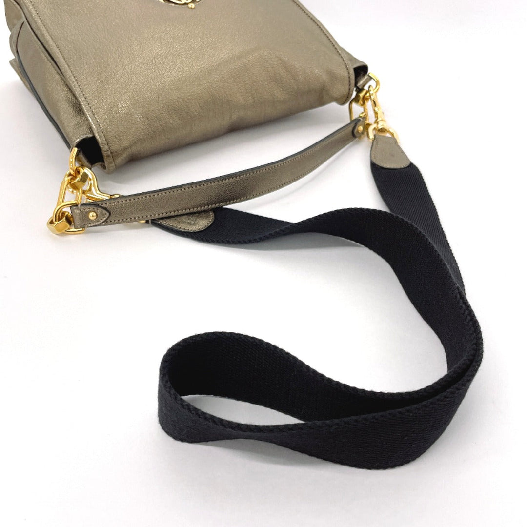 LOEWE Shoulder Bag leather gold 2WAY Maia Anagram