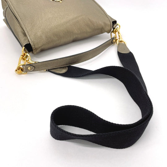 LOEWE Shoulder Bag leather gold 2WAY Maia Anagram