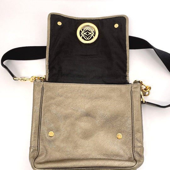 LOEWE Shoulder Bag leather gold 2WAY Maia Anagram