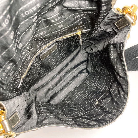 LOEWE Shoulder Bag leather gold 2WAY Maia Anagram