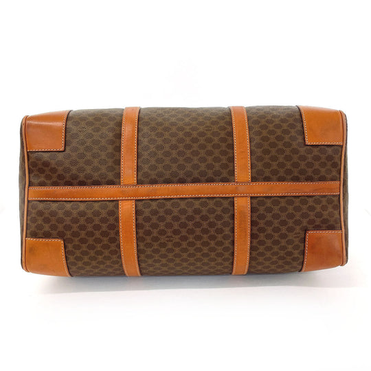 CELINE Boston Duffel bag PVC, Leather Brown Macadam