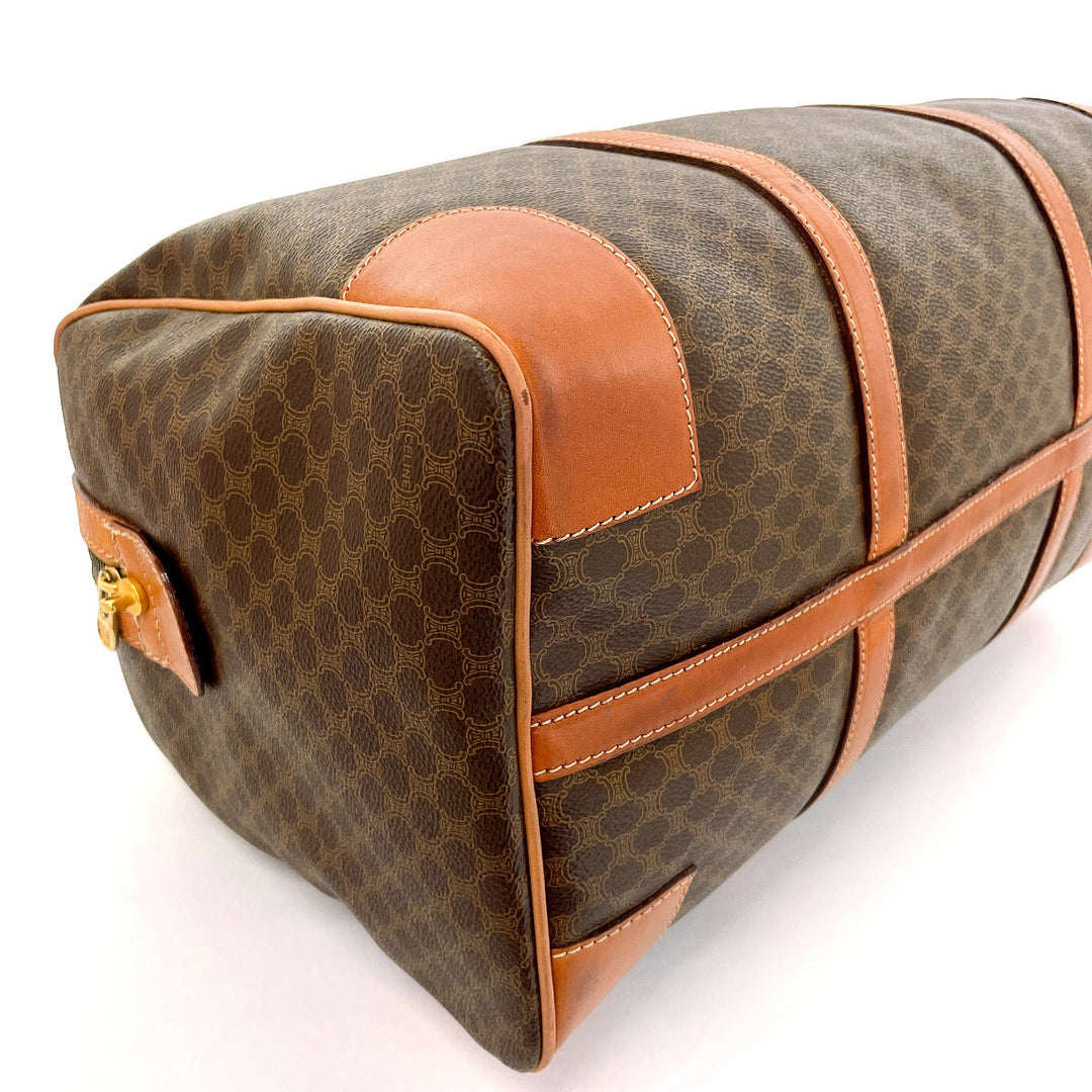 CELINE Boston Duffel bag PVC, Leather Brown Macadam