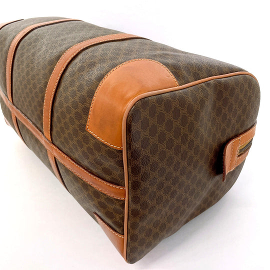 CELINE Boston Duffel bag PVC, Leather Brown Macadam