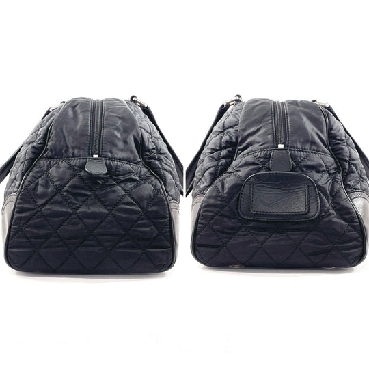 CHANEL Boston Duffel bag Nylon, Leather black Paris New York Line Women Used Authentic