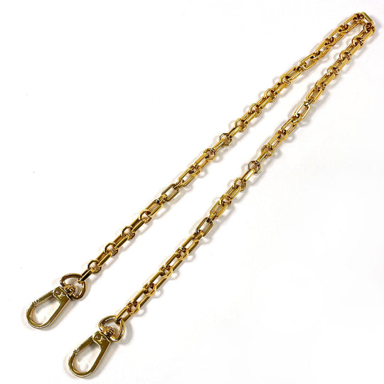 LOUIS VUITTON strap metal gold Chain Women Used Authentic