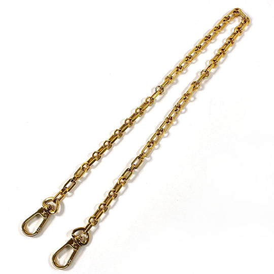 LOUIS VUITTON strap metal gold Chain Women Used Authentic