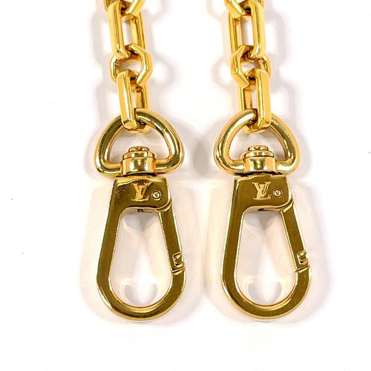 LOUIS VUITTON strap metal gold Chain Women Used Authentic