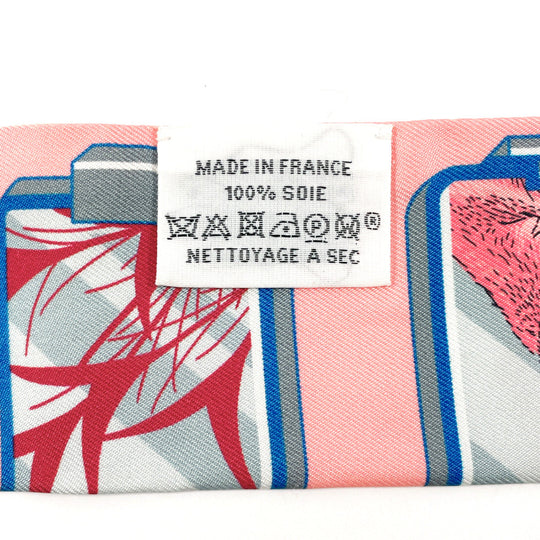 HERMES scarf 063875S 100% silk pink HERMES STORY