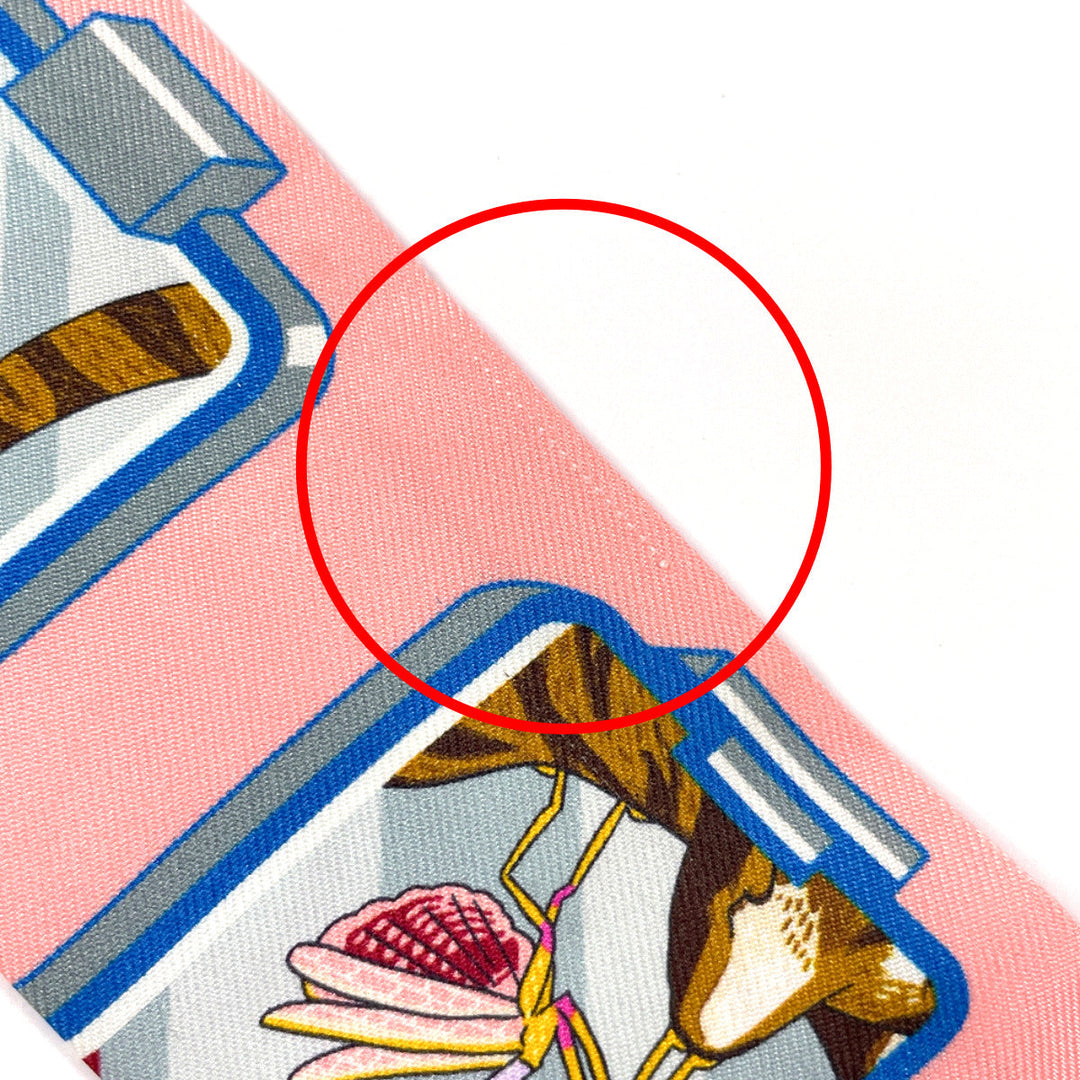HERMES scarf 063875S 100% silk pink HERMES STORY