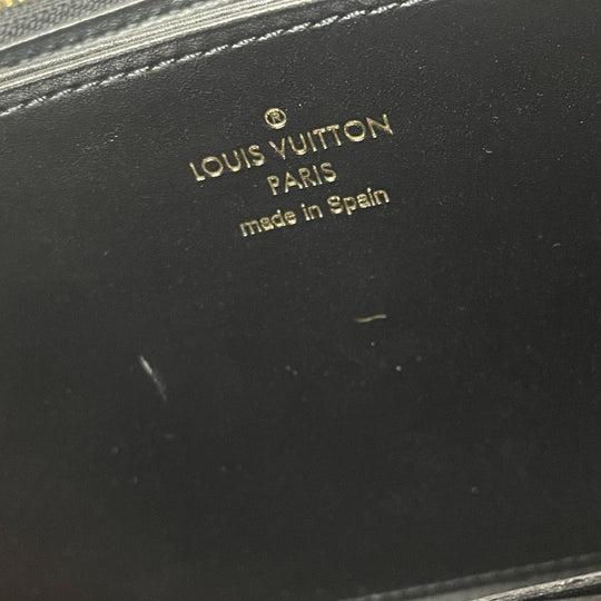 LOUIS VUITTON Long Wallet Purse M63490 Damier canvas Brown Transformed Damier Trompe l�foeil zippy wallet Women Used Authentic