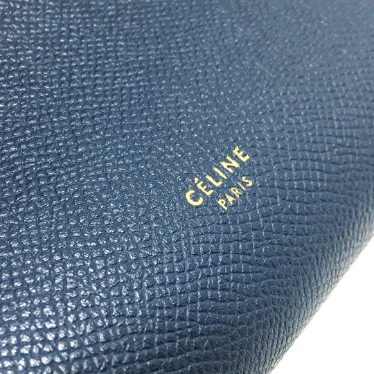 CELINE Handbag 176103ZVA.07DS Calfskin Navy flap Belt bag mini Women Used Authentic