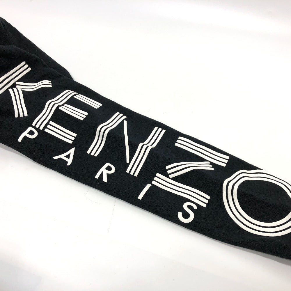 KENZO Hoodie cotton black Kenzo Sports Logo Sweat Blouson Logo print unisex(Unisex) ‚r Used Authentic
