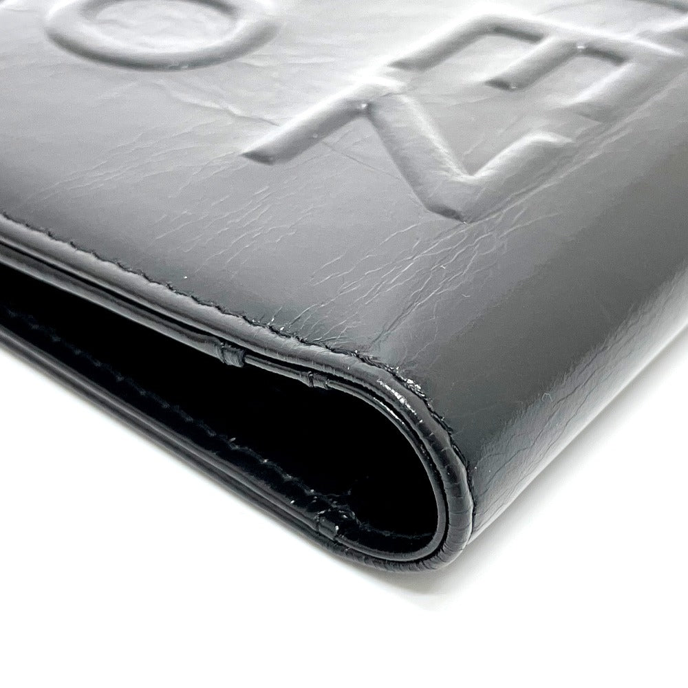 CHANEL Folded wallet A82184 leather black VOTEZ COCO Logo embossed vintage Women Used Authentic