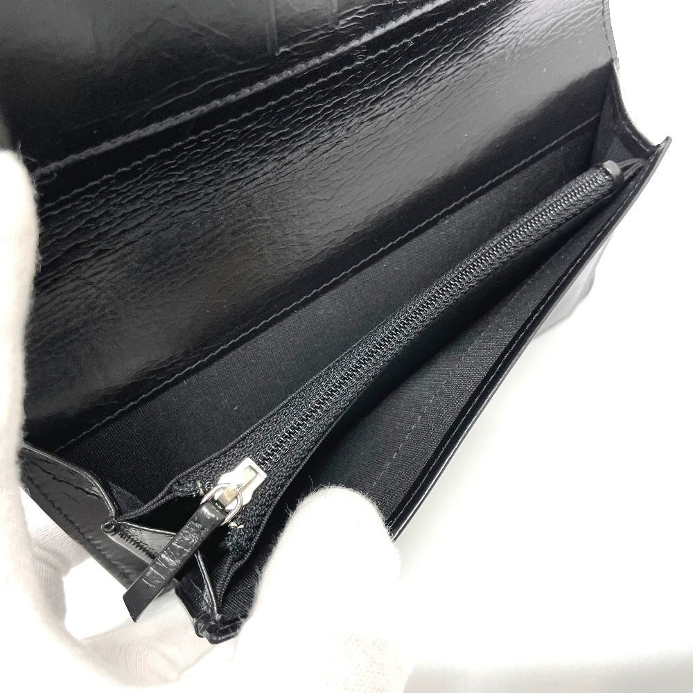CHANEL Folded wallet A82184 leather black VOTEZ COCO Logo embossed vintage Women Used Authentic