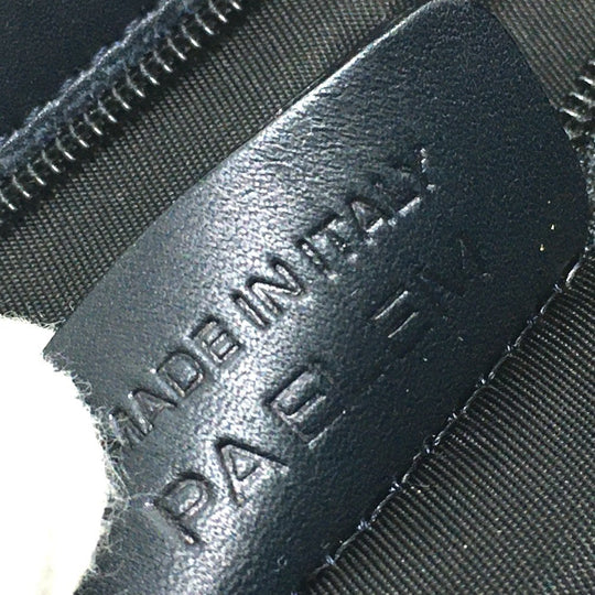 BVLGARI Shoulder Bag leather Navy logo Shoulder