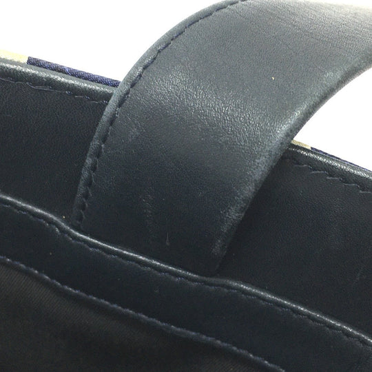 BVLGARI Shoulder Bag leather Navy logo Shoulder
