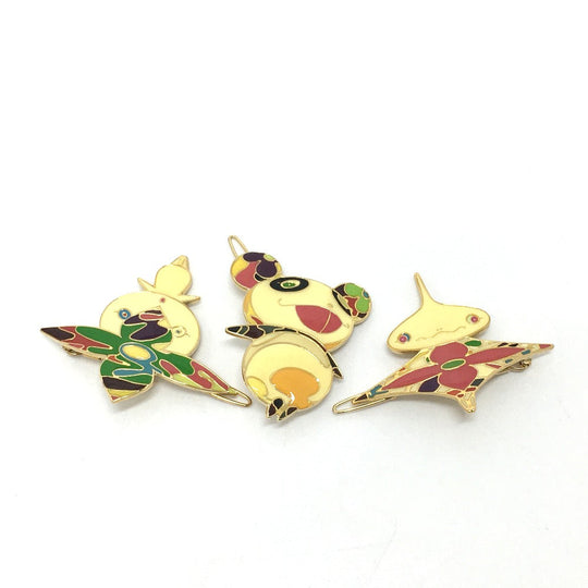 LOUIS VUITTON Valletta M92595 metal multicolor Takashi Murakami panda onion head flower hat man hairpin