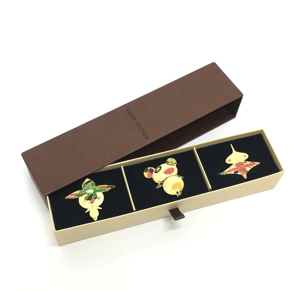 LOUIS VUITTON Valletta M92595 metal multicolor Takashi Murakami panda onion head flower hat man hairpin