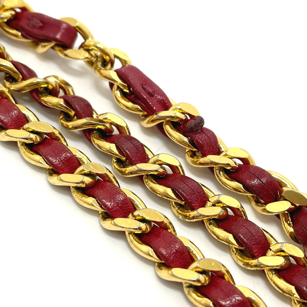 CHANEL Shoulder Bag Patent leather Red CCCOCO Mark Chain pochette Women Used Authentic