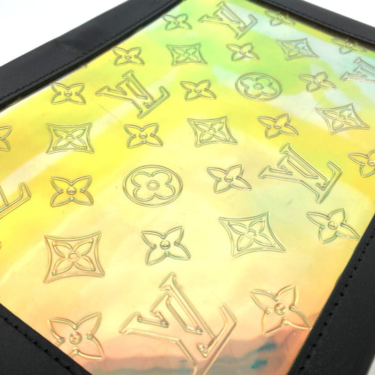 LOUIS VUITTON Shoulder Bag M55932 Leather, Monogram Prism Hologram x Black Monogram prism Soft Trunk mens Used Authentic
