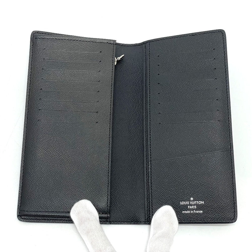 LOUIS VUITTON Long Wallet Purse N41676 Damier Grafitto Canvas Black x gray Damier Grafitte Portefeuille Brother Christopher Nemeth mens Used Authentic
