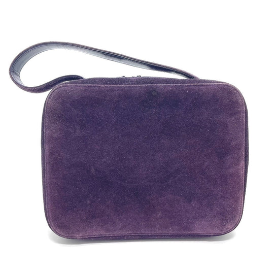 CHANEL Handbag suede purple CC COCO Mark Square bag Women Used Authentic