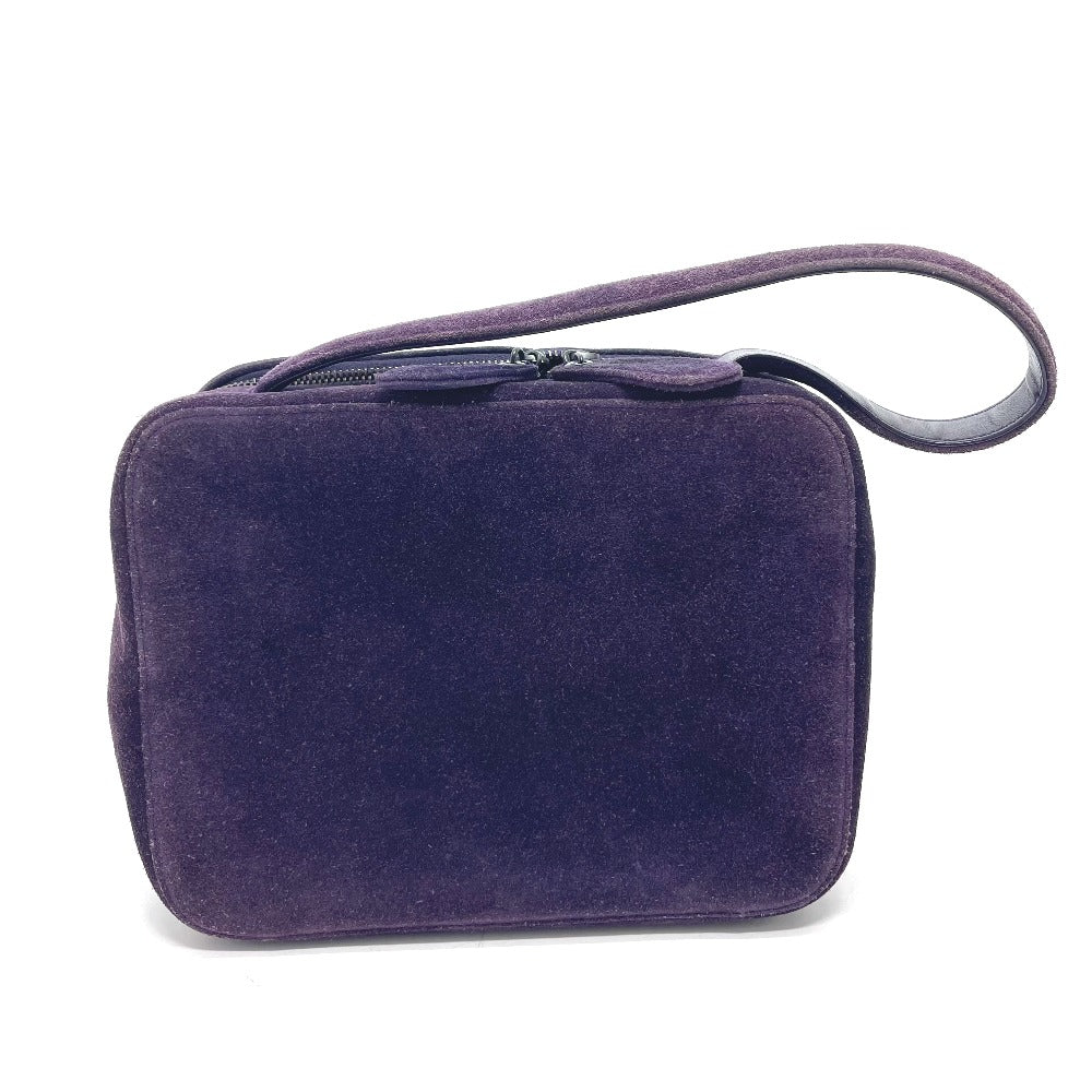 CHANEL Handbag suede purple CC COCO Mark Square bag Women Used Authentic