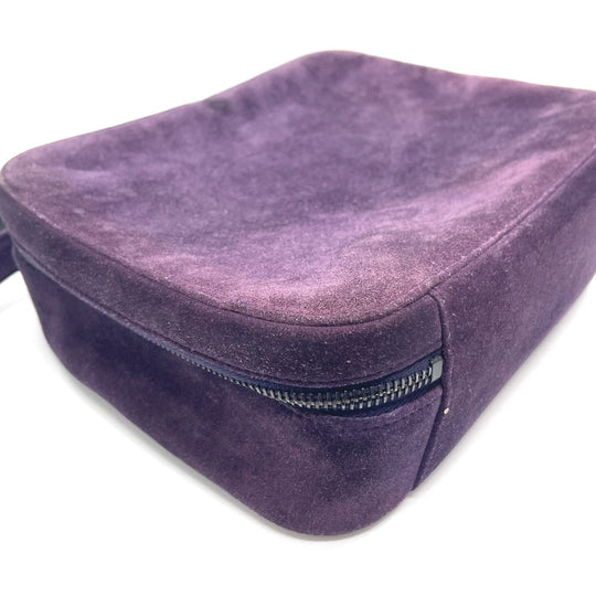 CHANEL Handbag suede purple CC COCO Mark Square bag Women Used Authentic