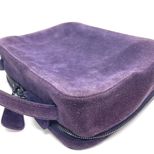 CHANEL Handbag suede purple CC COCO Mark Square bag Women Used Authentic