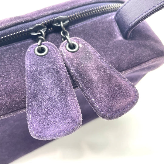 CHANEL Handbag suede purple CC COCO Mark Square bag Women Used Authentic