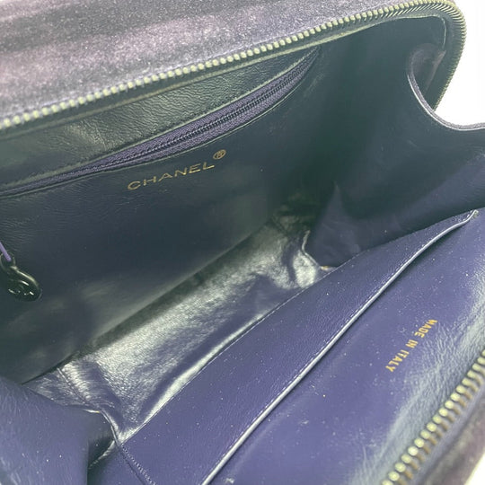 CHANEL Handbag suede purple CC COCO Mark Square bag Women Used Authentic