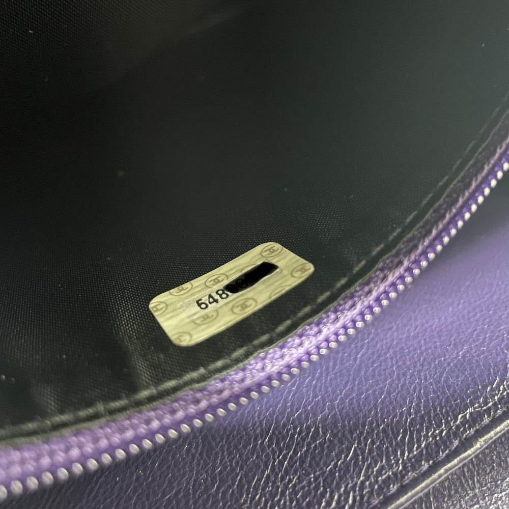CHANEL Handbag suede purple CC COCO Mark Square bag Women Used Authentic