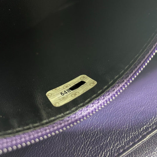 CHANEL Handbag suede purple CC COCO Mark Square bag Women Used Authentic
