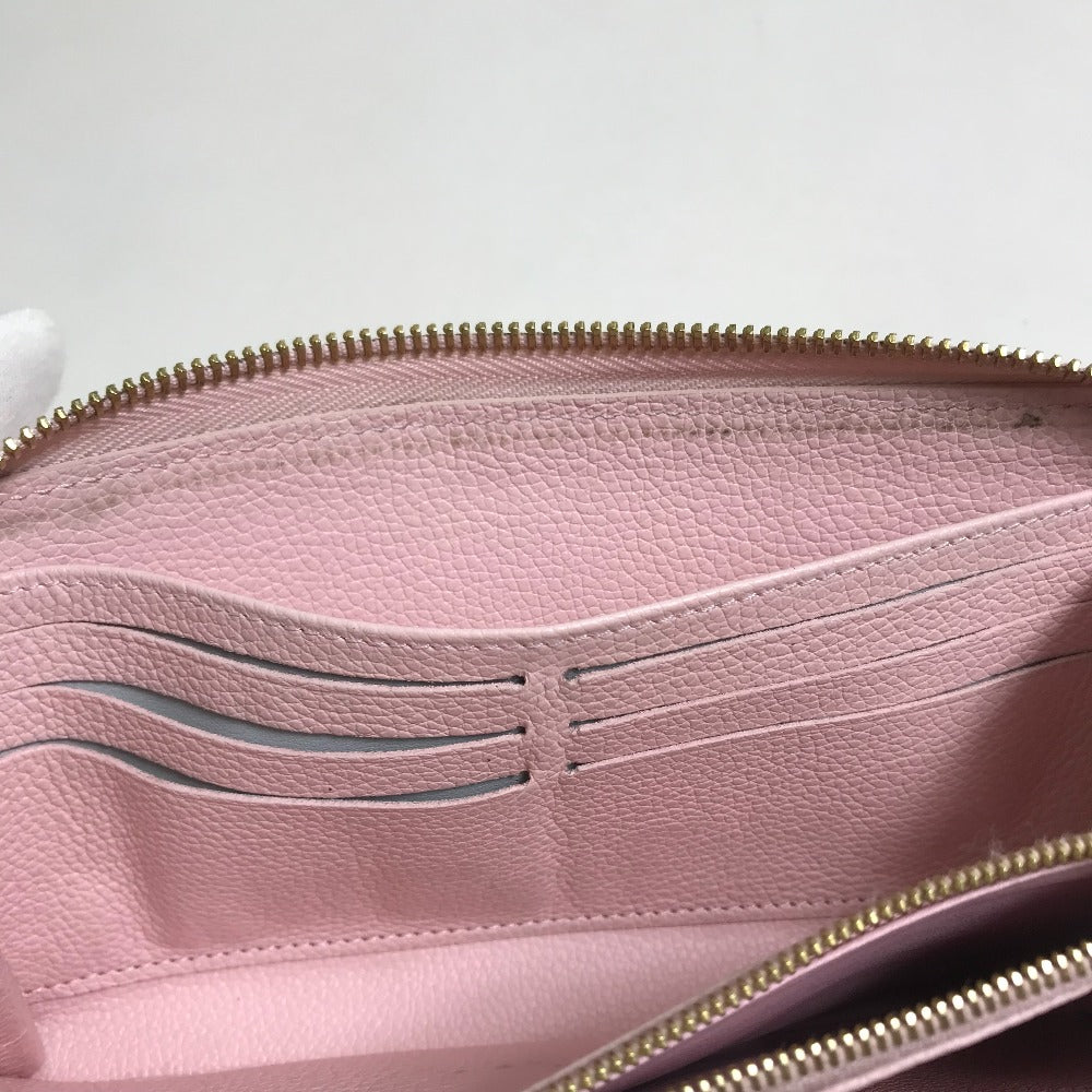 LOUIS VUITTON Long Wallet Purse M80403 Monogram Ann Platt Leather pink Monogram Ann Platt By the pool Women Used Authentic