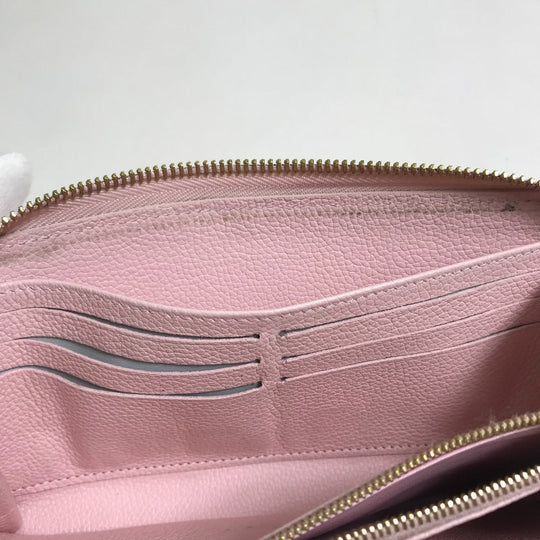 LOUIS VUITTON Long Wallet Purse M80403 Monogram Ann Platt Leather pink Monogram Ann Platt By the pool Women Used Authentic