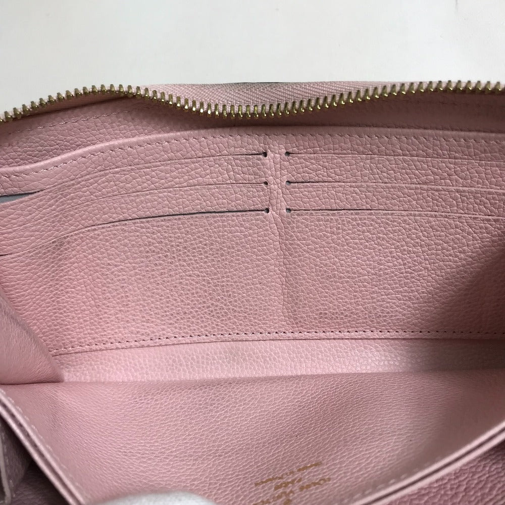 LOUIS VUITTON Long Wallet Purse M80403 Monogram Ann Platt Leather pink Monogram Ann Platt By the pool Women Used Authentic