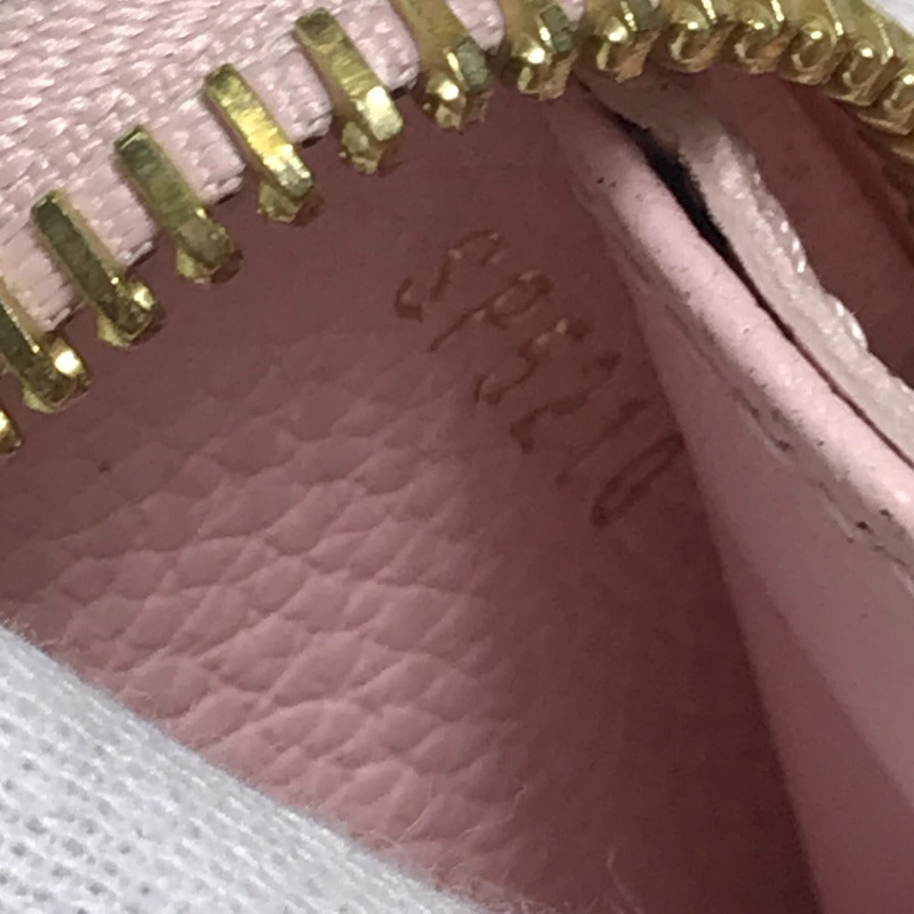 LOUIS VUITTON Long Wallet Purse M80403 Monogram Ann Platt Leather pink Monogram Ann Platt By the pool Women Used Authentic