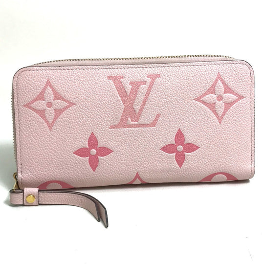 LOUIS VUITTON Long Wallet Purse M80403 Monogram Ann Platt Leather pink Monogram Ann Platt By the pool Women Used Authentic